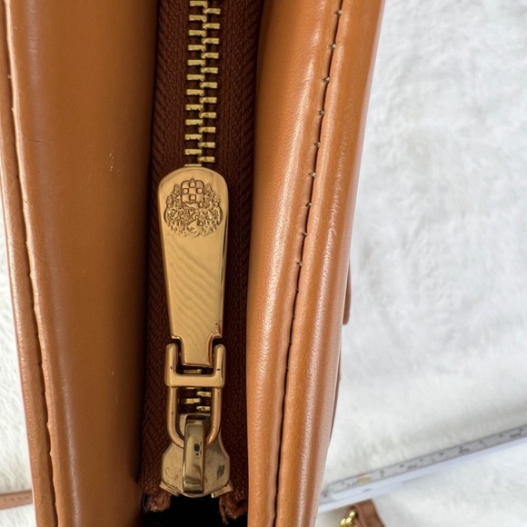 Vince Camuto Large Leather Clutch in Toffee Color - Picture 15 of 16